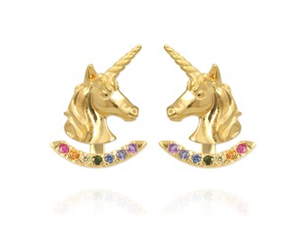 Rainbows and Unicorns Stud Earrings