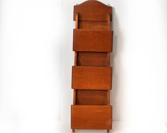 Vintage Teak Card Display Rack Cardholder Goodwood Holder