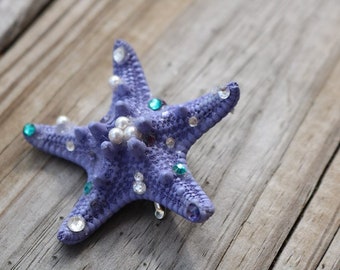 Purple Little Mermaid Inspired Starfish Hair Clip