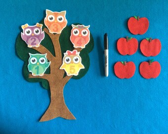 5 hoot owls felt stories//flannel board stories//felt board stories//counting stories//educational toy