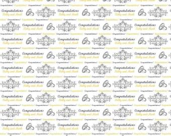 Personalised Wrapping Paper Engagement Wedding Gift Wrap