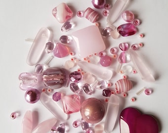 Pink Czech Glass Bead Mix