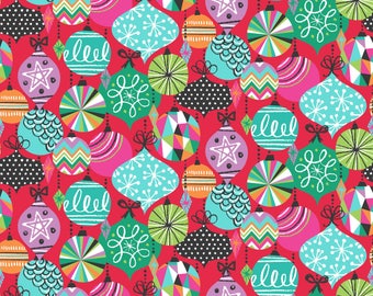 Baubles from the Cool Yule Collection designed by Josephine Kimberling for Blend Fabrics, Holiday, Christmas