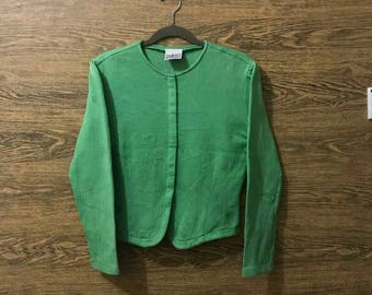 Sale... Vintage Norma Kamali sweatshirt/Full button/Rare Design/Nice Design/Size Large
