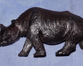 Rhino Wood Carving - (Ebony Wood)