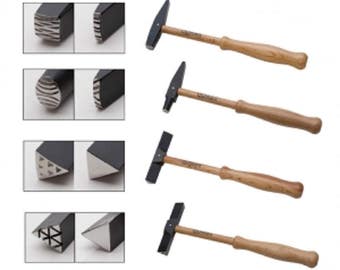 WUBBERS Set of 4 Artisan's Mark Texturing Hammers