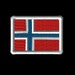 NORWEGIAN FLAG MINI design for machine embroidery
