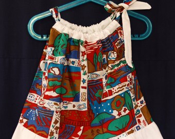 Little dress gathered for 1 year-old girl