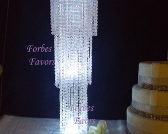 12" - 18" Exquisite Chandelier Centerpiece With Riser Wedding & Special Occasion Centerpiece