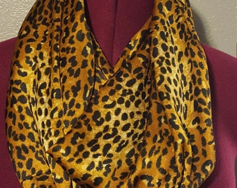 Leopard Print Infinity Loop Scarf