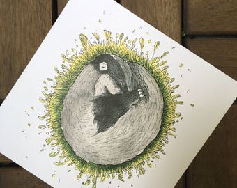Sleep tight - Badger - post card 14, 8 x 14, 8 cm, 300 g