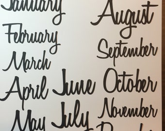 Months of the Year Die Cuts - perfect for Project Life