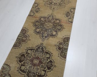 Oushak Runner Turkish Runner Vintage Runner Hallway Runner Hallway Runner Rug Turkish Rug Runner Vintage Rug Runner Runner Rug Runners