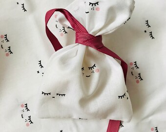 Set of 10 bags, pouches for bean cotton