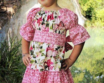 Malyn's Pretty Peasant Dress PDF Pattern size 6-12 months to size 8