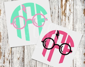 Harry P Decal | Monogrammed Harry Decal | Deathly Hallows Elegant Sticker | Hogwarts Decal | Monogram Harry P Sticker
