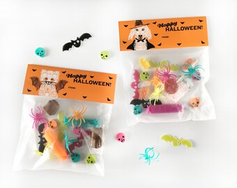 Halloween Bag Toppers, Halloween Treat Bag Toppers, Halloween Toppers Printable, Halloween Treat Bag Labels, Treat bag toppers, Candy Topper