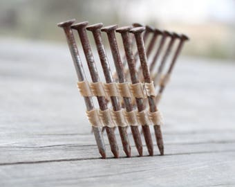 Vintage Rustic Nails.Made in USSR.Rustic Supplies.Soviet hardware.Hooks.Shabby.Soviet Nails.USSR Nails.Soviet nails in original packing.