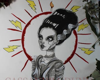 Bride Of Frankenstein 8.5x11 Fine Art Print