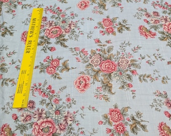 Tour de Fleurs-Blue Cotton Fabric from Henry Glass