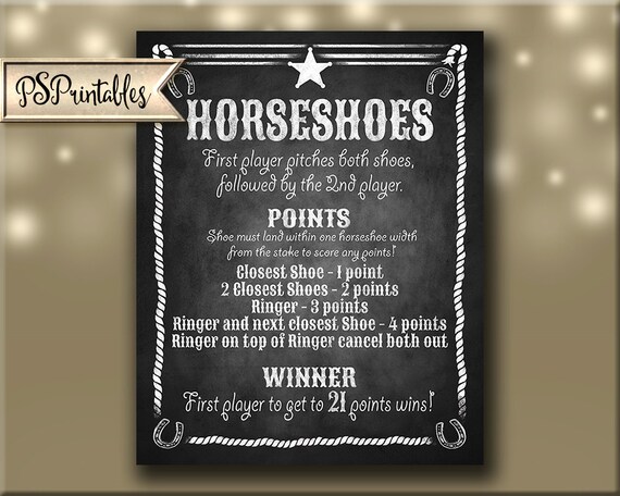 horseshoe sign printable file chalkboard styel just printable purchase order