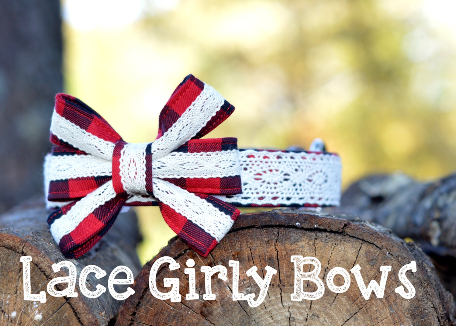 LACE Girly Bow please note the color/pattern of your bow at