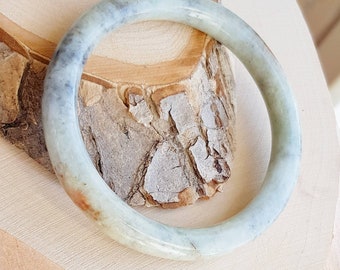 Jade Bangle Bracelet Natural Jade Bracelet Small Jadeite Bangle Bracelet White Green Grey Jadeite Bracelet For Girl Gemstone Bangle Bracelet