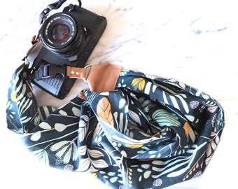 The 'Maya' Scarf Camera Strap with Quick Release Buckles -- 1.5- 2 inches wide