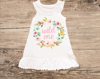 Wild One Dress with Flower Wreath