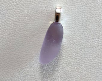 Purple - lavender Sea Glass Pendant