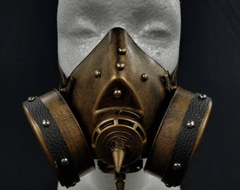 Bronze Steampunk Gas Mask | Costume Halloween Dance Venetian Stud Cosplay