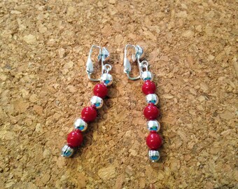 Red and silver clip-on