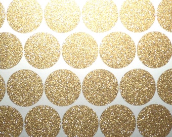 80 Gold Glitter polka dots stickers, gold glitter Christmas stickers, gold envelope seal, purple glitter party decorations