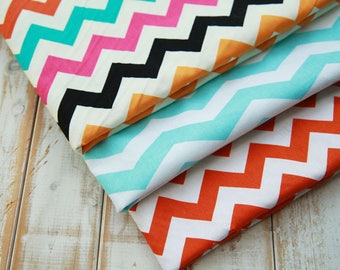 American fabric Brother Sister colorful orange red zigzag 110 * 50 cm