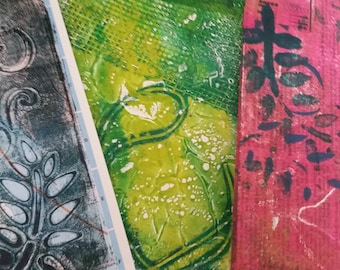 Gelli Prints, Collage Papers, Background Papers
