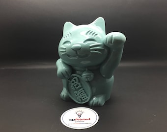 Maneki-Neko "beckoning cat" (Money Cat, Lucky Cat, Fortune Cat, Happy Cat) Polished Vinyl Figurine