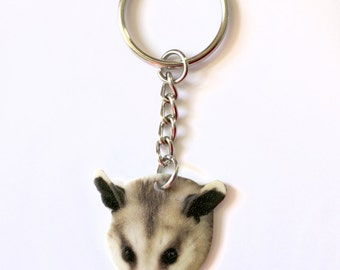 Possum Keychain Cute Funny Animal Lover Wildlife Accessories Gift Idea