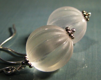 Ethereal Earrings - Vintage Lucite and Sterling Silver