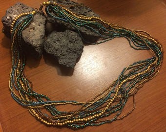 Vintage Mulit Strand Bead Necklace