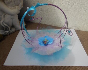 Original ring holder - purple turquoise and white