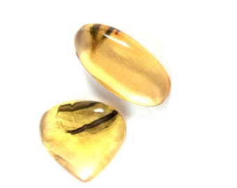 Amber cabochons gemstone 28 to 35mm