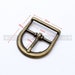1psc Black Gold D-Shaped Center Metal Bar Buckle For DIY Projects, Fasten and Secure Buckle