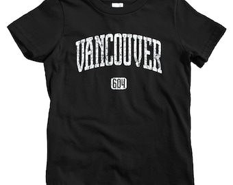 Kids Vancouver 604 T-shirt - Baby, Toddler, and Youth Sizes - Vancouver Tee, BC, Van City, British Columbia, Canada - 4 Colors