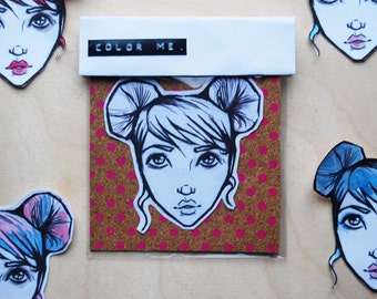 Customize Me Girl Sticker