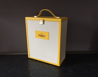UNIQUE 1980s French RUINART Champagne Bottle Picnic Carrier for Elegant Picnics