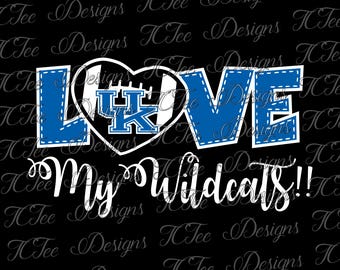 Love My Kentucky Wildcats - College Football SVG File - Vector Design Download - Cut File