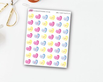 Valentines Day Candy Conversation Heart Planner Stickers!