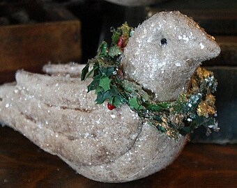 Primitive Christmas Folk Art Dove Ornies Digital PDF Pattern