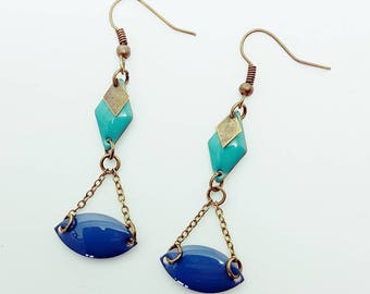 Balance earrings blue