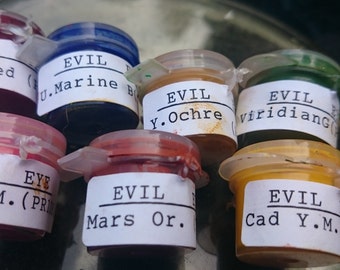 Evil Eye Oil Paint Set Handmade Professional Oil Colors Set 7 x 10ml